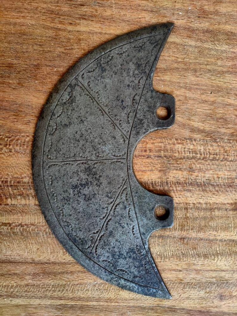 Antique Iron Hand Engraved Axe Head Tribal Design Carved Etsy