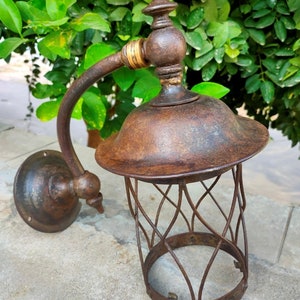Antike Eisen Wandlampe Englisch Make Electric Lampe Eisen Messing Wandleuchte Lampe Viktorianische Wandlampe Gusseisen Lampe Silber ? Überzogene Lampe