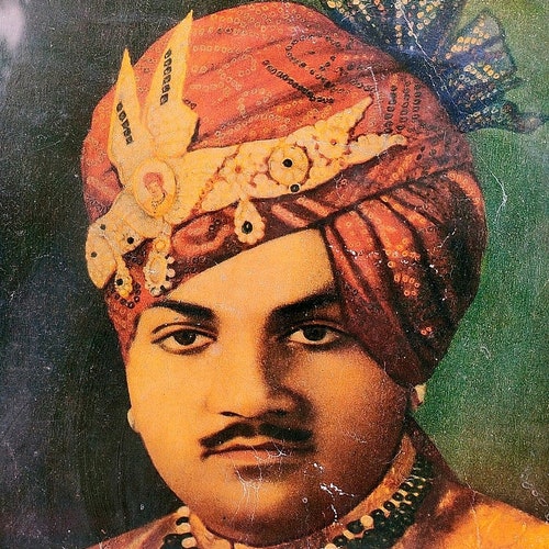 Vintage Indian Late H H Maharaja Jodhpur Print Old Beautiful Late King print Rare Ancient shops Print Litho Print Decorative