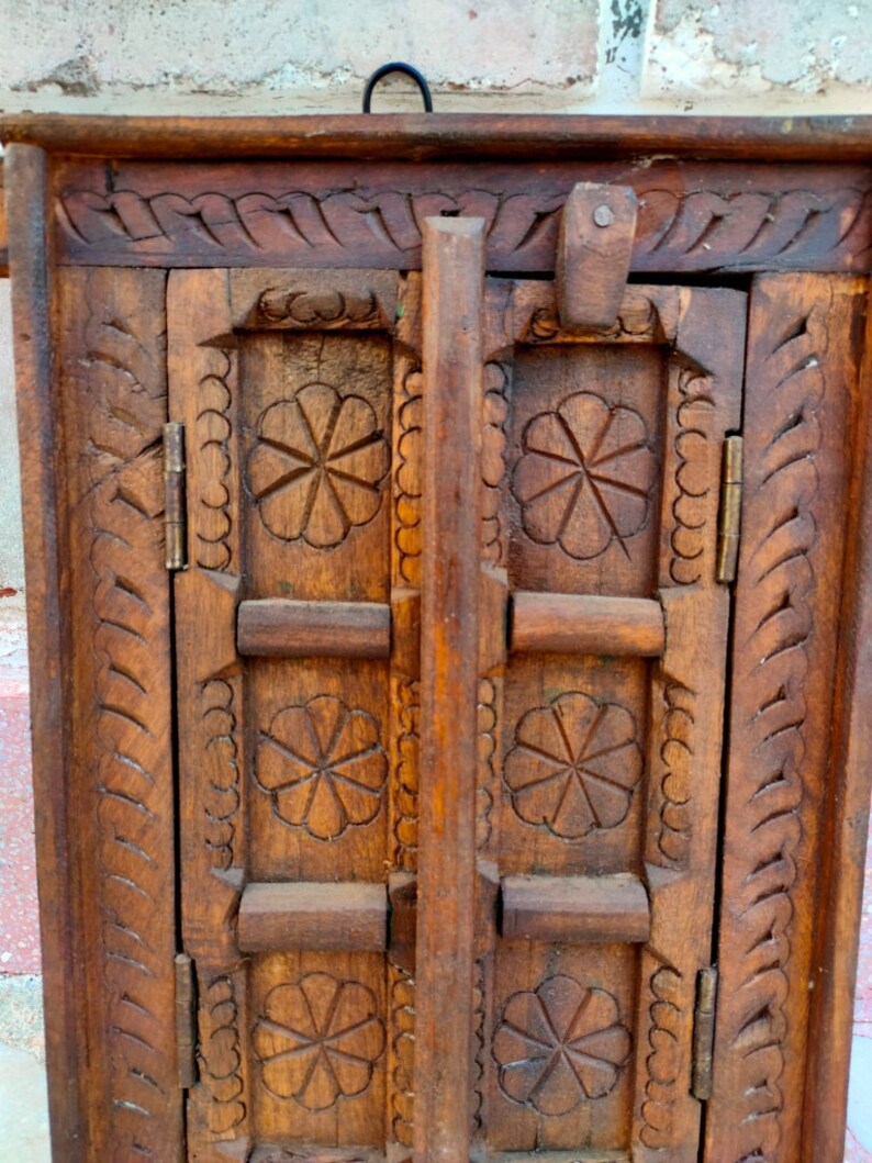 Old Wooden Hand Floral Carved Window Door Framed Wooden Lock - Etsy