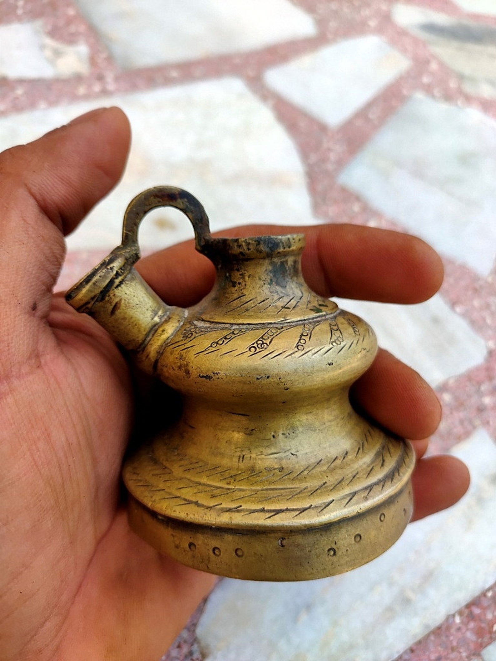 Antique Brass Hookah Pot Hand Engraved Brass Hookah Old Brass Etsy