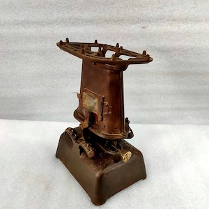 Old Iron British Kerosene Camping Stove Vintage Unique Kitchen Cooking Stove Rich Patina Home Decor