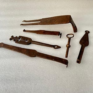 Antique Iron Key Hand Made Iron Tricky Lock Keys Vintage Unique Big Key Indian Lock Key Indian Home Decor Key Different Huge Key 6 Piece