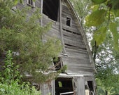 Leaning Barn - 11 quot x 14 quot Print - FREE SHIPPING