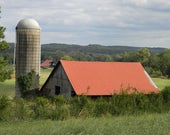 Red Roof Barn -14 quot x 11 quot Print - FREE SHIPPING