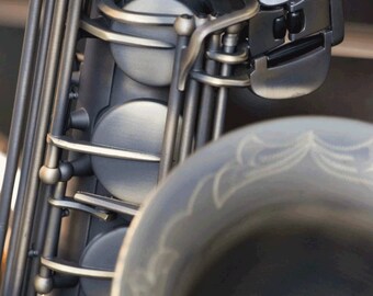 Saxophone Photo ~ Musical Instrument Photography ~  Gift for Grad Musician ~ 8x12" Photograph, Jazz Art, Band Print, Wind Metal Brass Bronze