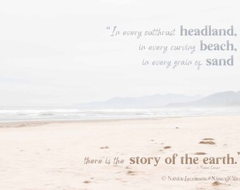 Beach Quote Print ~ Beach Photography, Zen Wall Art, Coastal Decor, Ocean Print, Pacific Northwest Art, Beach Photo, Seashore, Beach Decor