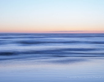 Shades of Blue Ocean Wall Art, Beach Photography, Coastal Decor, Nature Photo, Relaxing Seascape, Minimalist Home Decor, Beautiful Large Art