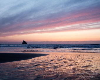 Beach Photo, Seashore, Sunset Photography, Beach Decor, Ocean Print, Zen Wall Art, Coastal Decor, Pacific Northwest Art, Beach Wall Decor