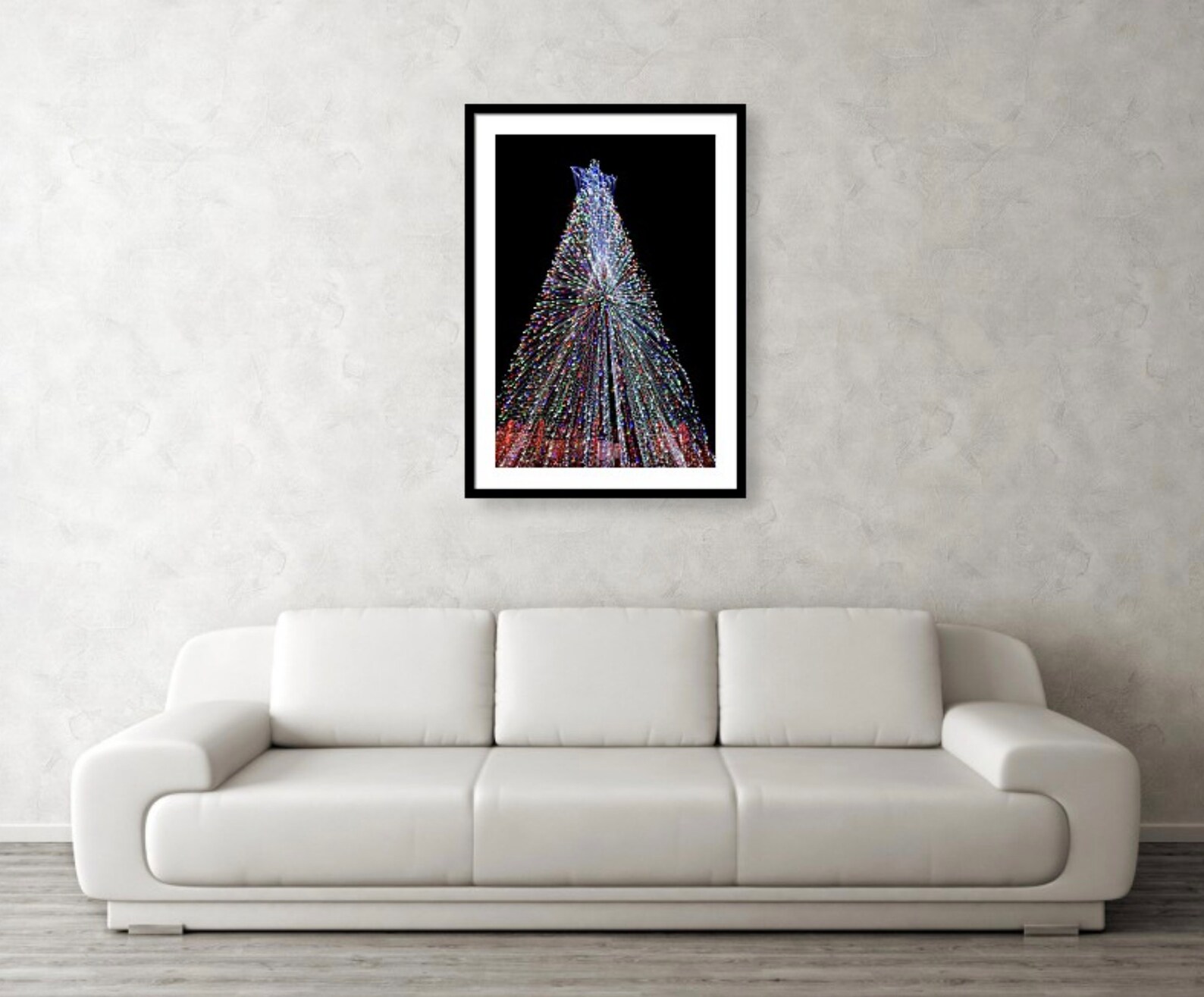 Red Blue Green Christmas Tree Lights Photo Holiday Wall Art Etsy