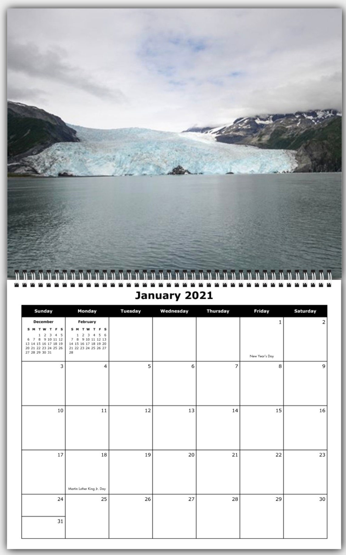 2021 Beach Calendar 2021 Wall Calendar Gift Nature Etsy