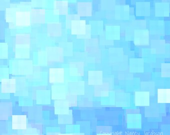 Dreamy Geometric Wall Art, Spa Art, Abstract Nursery Art, Digital Artwork, Blue Bathroom Decor, Modern Art for Home, Contemporary Home Decor
