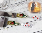 Beauty and the beast cake knife set on sale