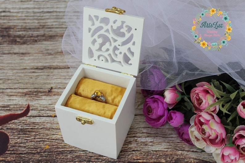 Jewelry Gift Box For Ring Holder Wedding Engagement Present Unique