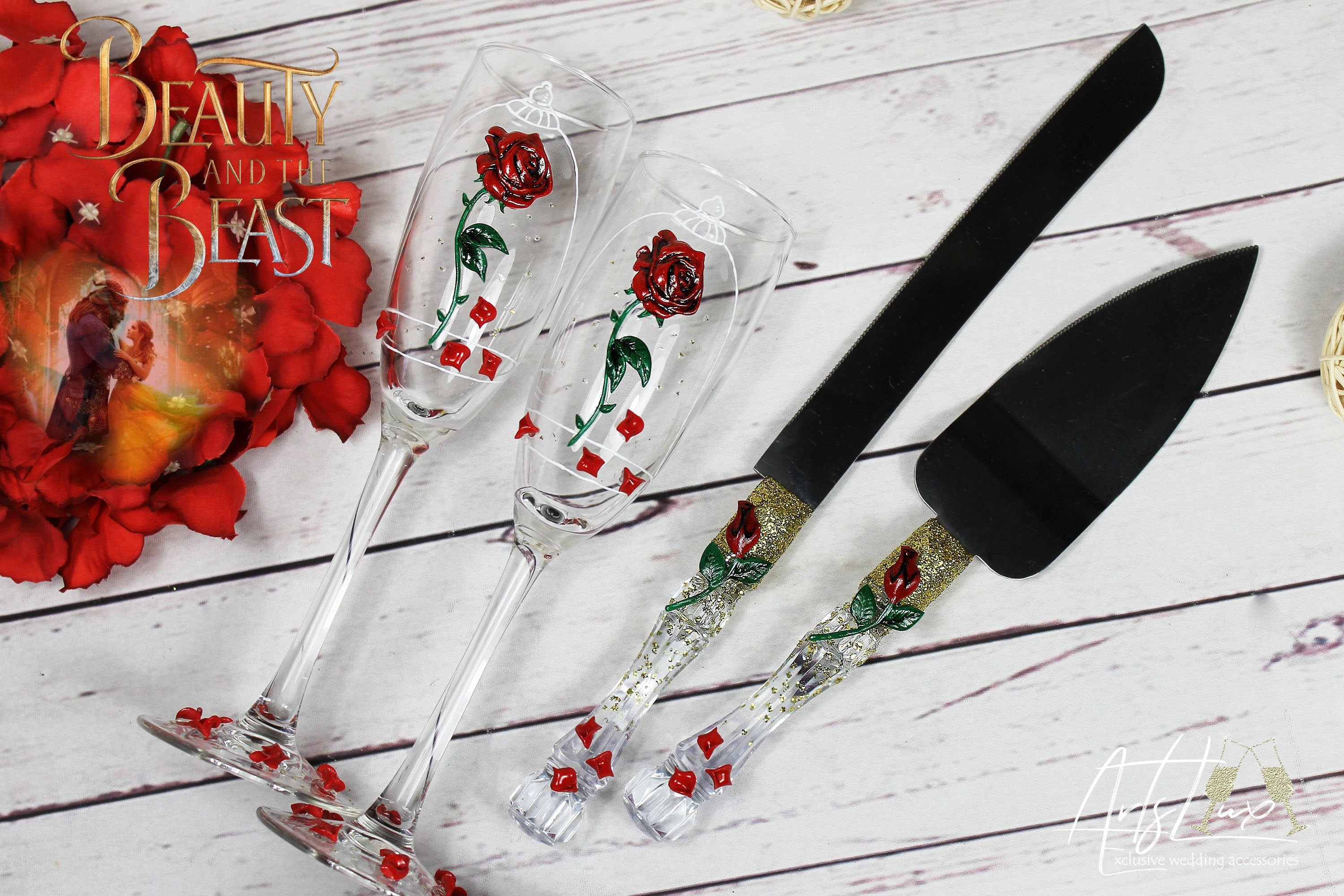 Glasses & Cake Server Set