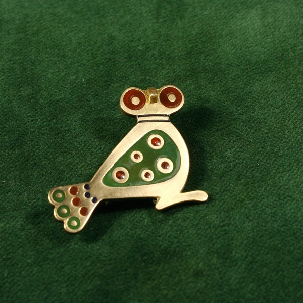 Roman Owl Brooch with enamels, Romano-British jewelry, Roman jewelry replica, Roman Brooch, Brass Brooch, Owl Brooch, hand made jewelry