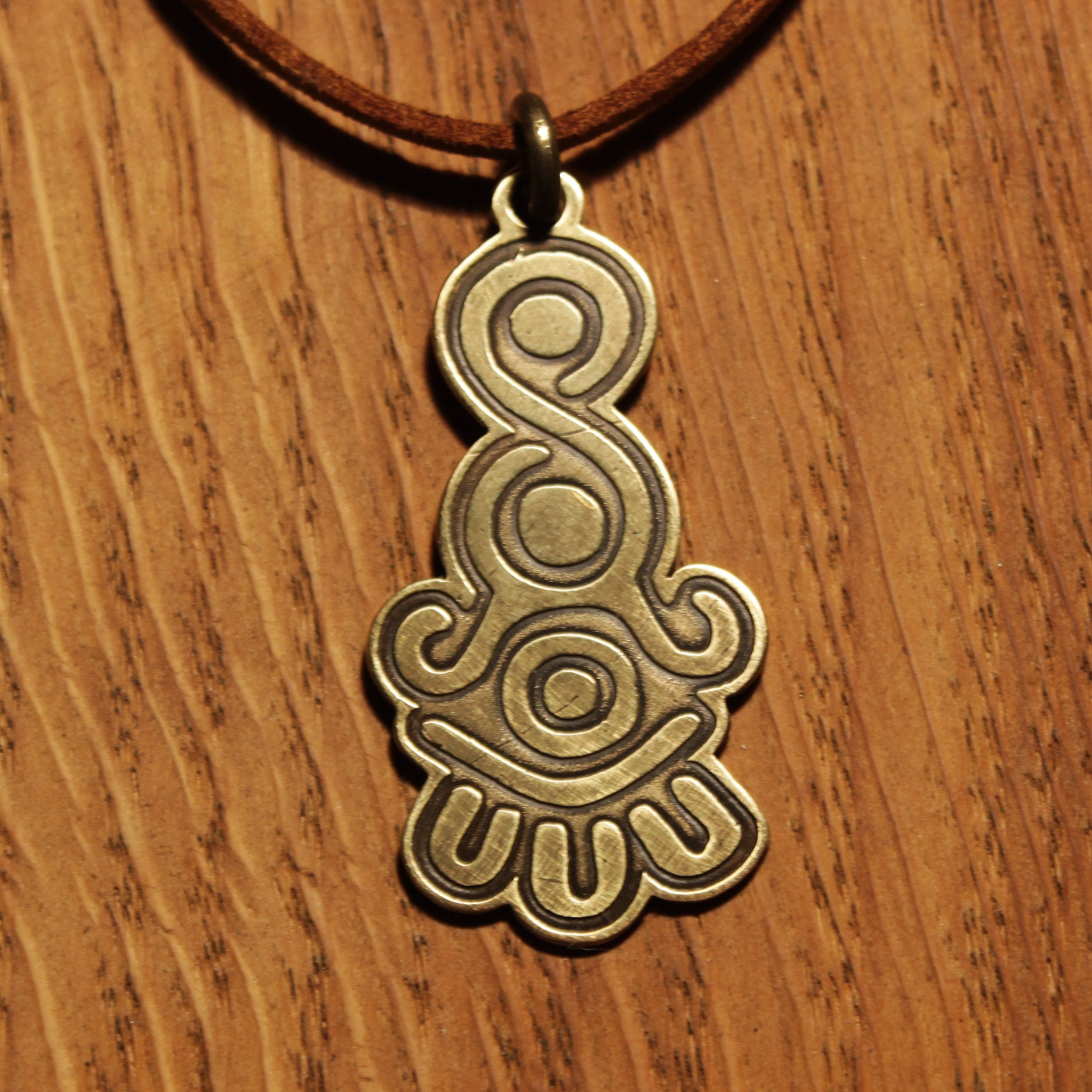 Aztec Flower Brass Pendant Mayan Jewelry Aztec Jewelry Handmade Metal Jewelry Etsy