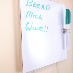 Small Whiteboard / Kitchen Message Board / Fridge Whiteboard (A5 or A4 Size)