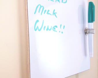 Small Whiteboard / Kitchen Message Board / Fridge Whiteboard (A5 or A4 Size)