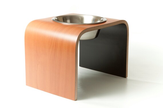 Single Raised Dog Bowl Stand Dog Feeder Water Bowlelevated Etsy