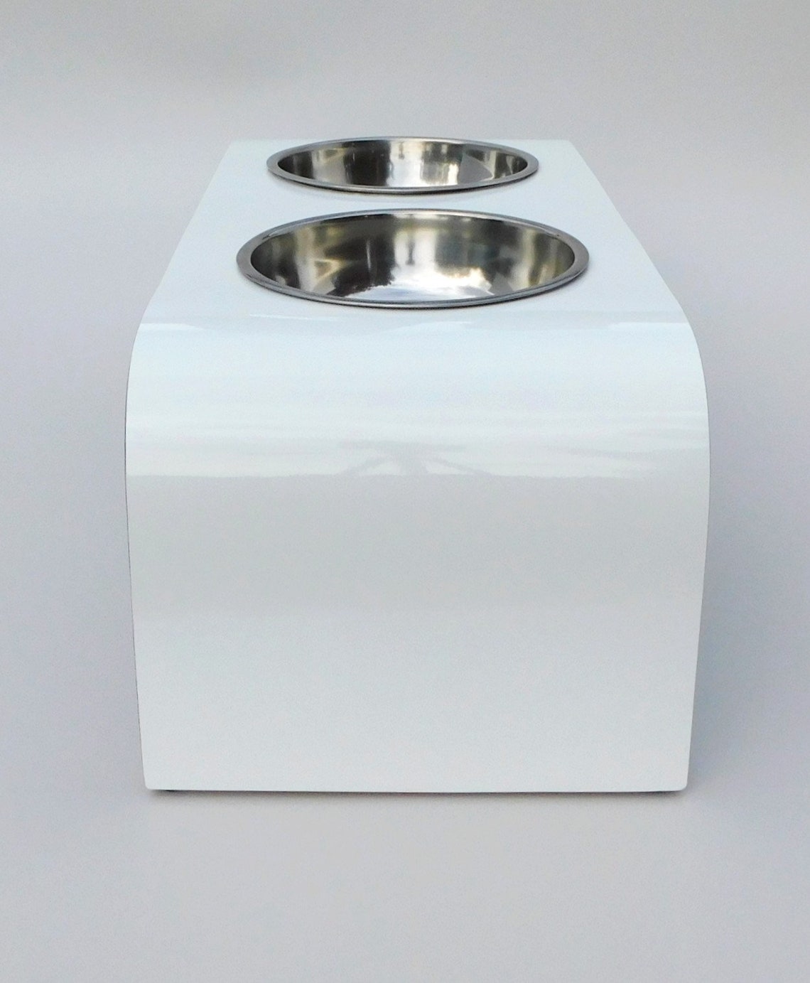 Raised Dog Feeding Bowls Dog Bowl Stand in White Elevated Etsy