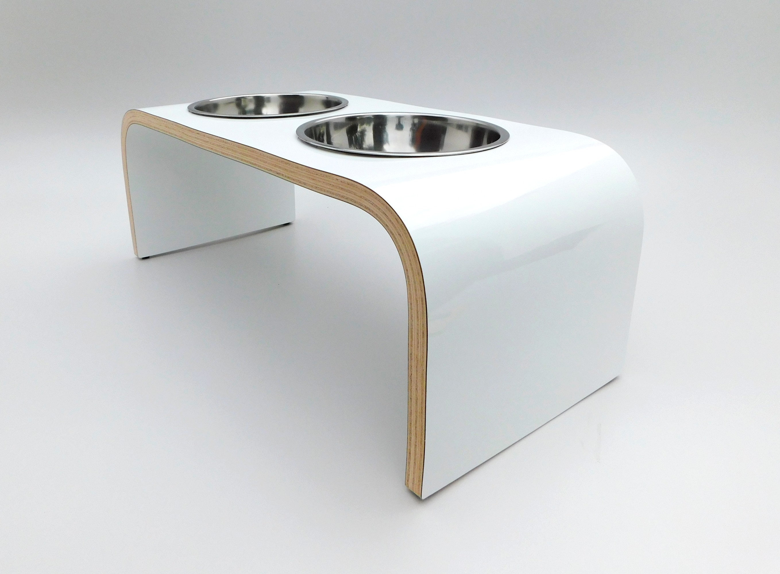 Loll Designs Minimalist Dog Bowl (Double, Small) - Driftwood