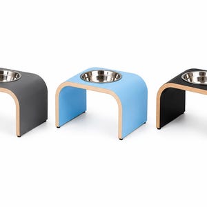 Handmade Wooden Raised Dog Bowl Stand, Elevated Pet Feeder
