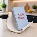 Wooden Cookbook Stand, Recipe Book Holder, Kitchen Tablet Stand, Easy Clean