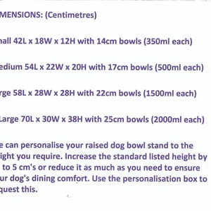 Raised Double Bowl Dog / Cat Feeding Stand, Modern Easy Clean Design, Multiple Colours & Sizes to Suite Your Pet and Home, Handmade in UK image 10