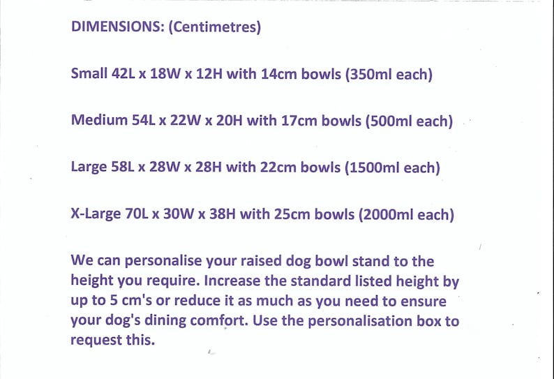Raised Double Bowl Dog / Cat Feeding Stand, Modern Easy Clean Design, Multiple Colours & Sizes to Suite Your Pet and Home, Handmade in UK image 10