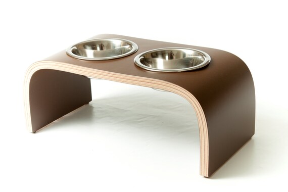 Wooden Raised dog Feeder with 2 Stainless Steel Bowl - Dog bowl