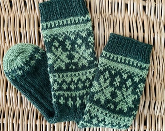 Norwegersocken "Winter" handgestrickt