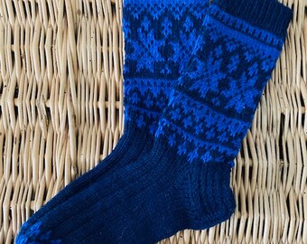 Norwegersocken "Winter" handgestrickt