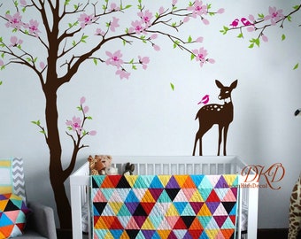 Nursery wall sticker wall decal-Cherry blossom tree-DK153