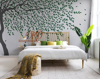 Baum Wandtattoo Wandaufkleber Baby Kinderzimmer Aufkleber-Große Blatt Baum Aufkleber Home Decor Vinyl Wandkunst