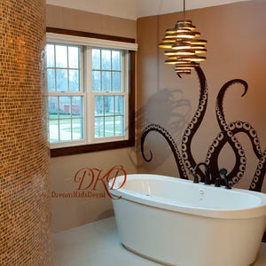 Octopus Decal, Large Octopus Tentacles Wall Decals, Kraken Decal, Octopus Vinyl Art Stickers, Nautical Decor for Bathroom-DK316