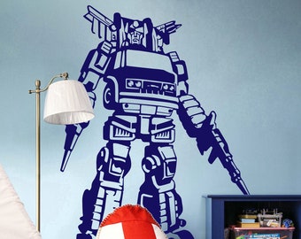 Nursery Wall decals Boy Nursery Wall Decor-Inspired by Transformers style Vinyl Decal Sticker-DK178