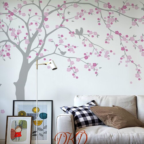 Cherry Blossoms Tree Wall Decal for Nursery Girls Room Etsy