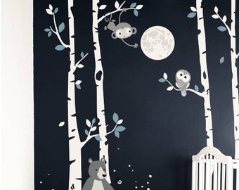 Vinly Wall Decal Wall Sticker-Night Time Forest