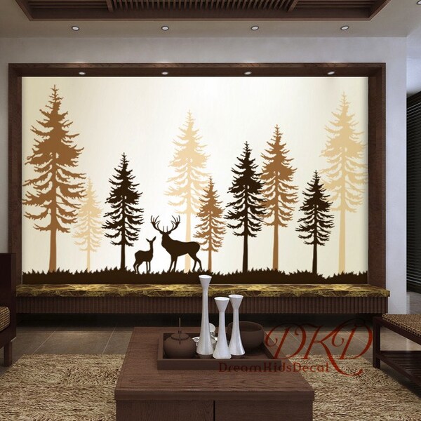 Deer Wall Decal Etsy