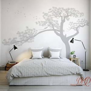 Family Tree wall sticker, Tree wall decal, Cypress tree, Pine tree wall decal, Modern Home Design, Nursery Wall art Wall Decor-DK099