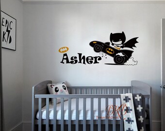 batman wall decal etsy