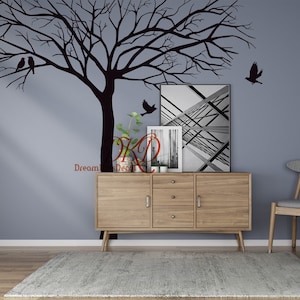Giant Tree Wall Decal, Removable Vinyl Sticker, Nursery Interior Art