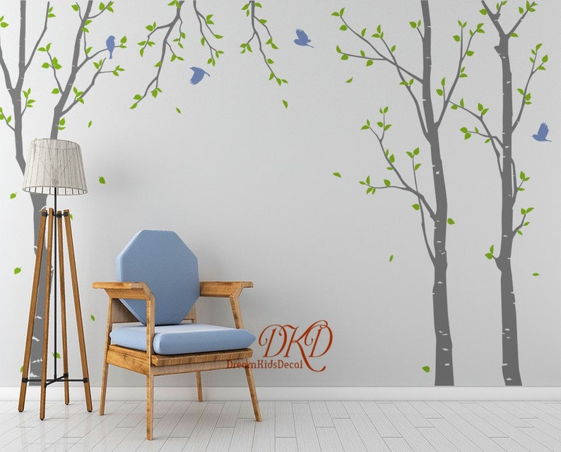 Birch Tree Wall Decal Nursery Wall Decal Vinyl Wall Decal Etsy