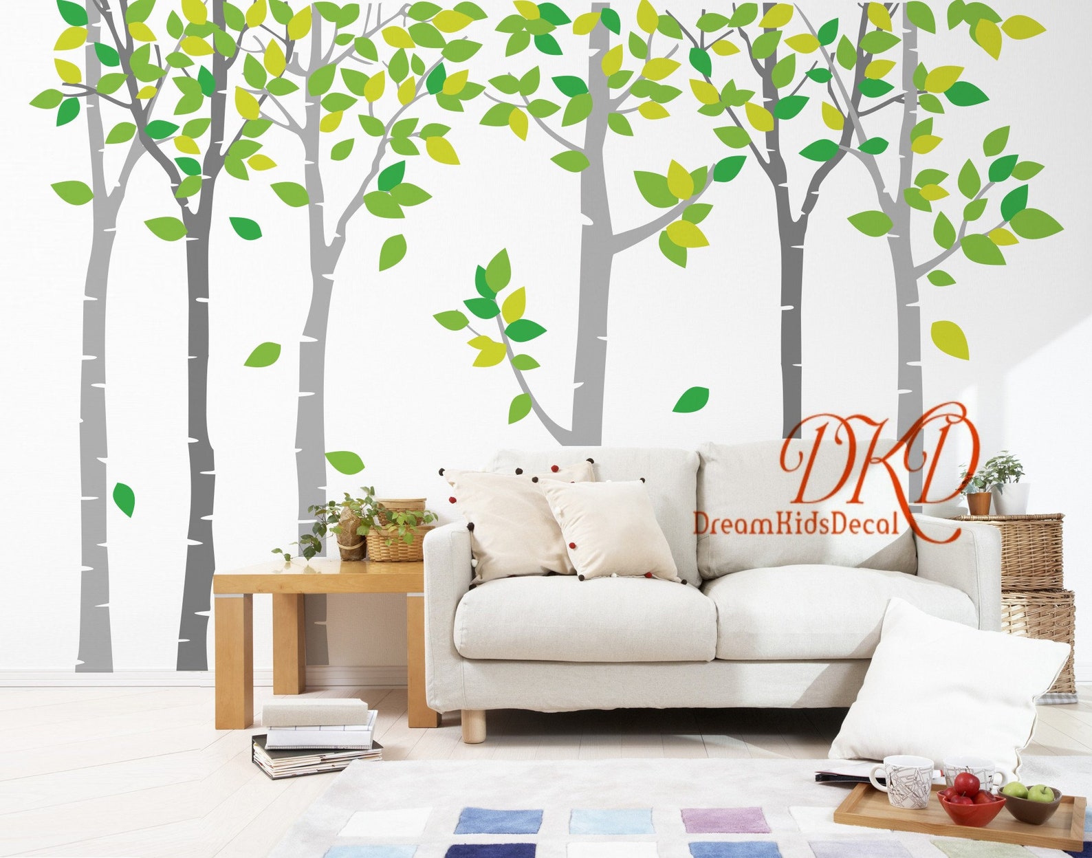 Birch Tree Wall Decal Nursery Wall Decal Vinyl Sticker for Etsy