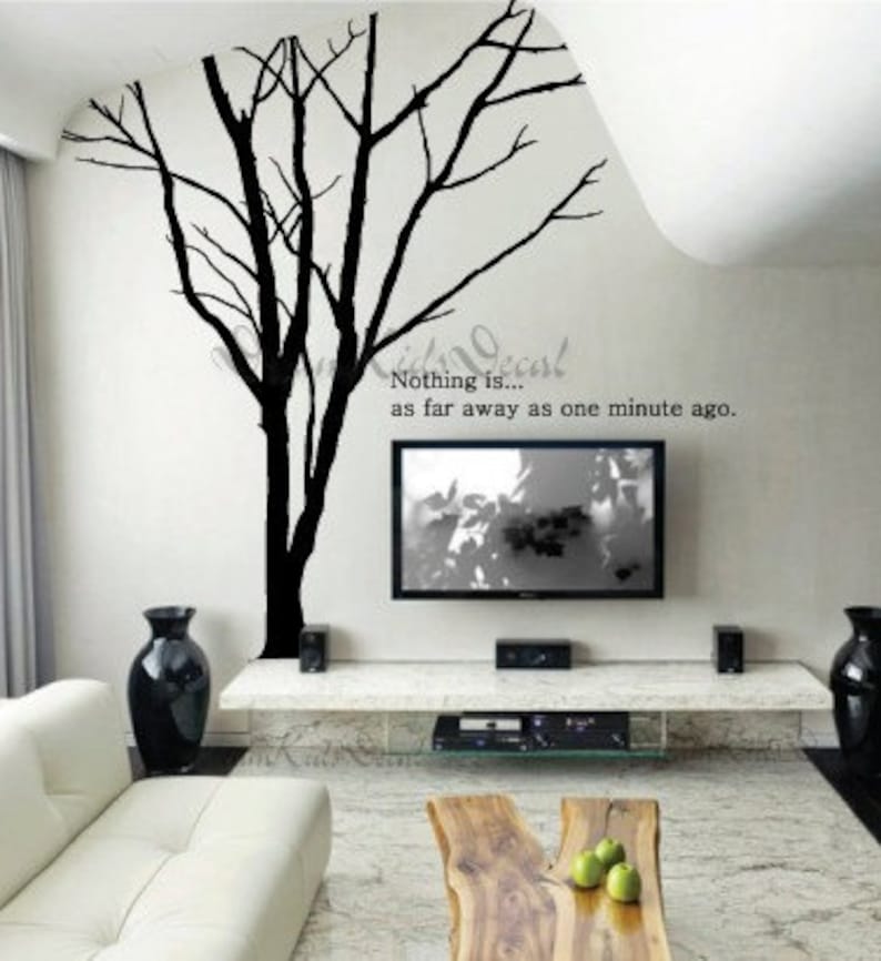 Wall Decal Wall Sticker Tree Decal Vinyl Decal Giant Winter Etsy