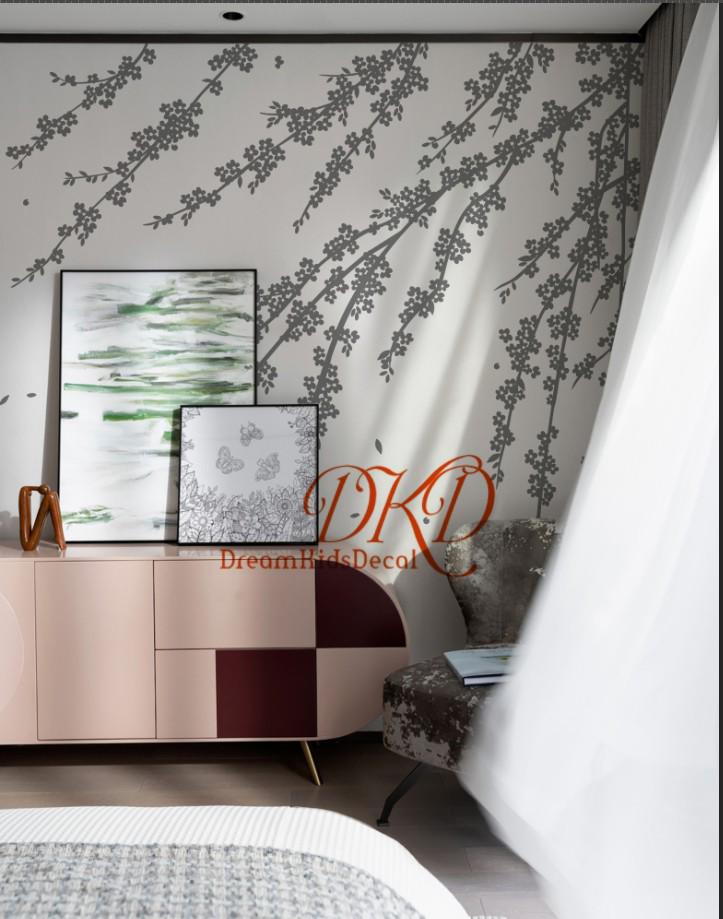 Cherry Blossom Tree Branch Wall Decal: Kids Room Decor - Etsy