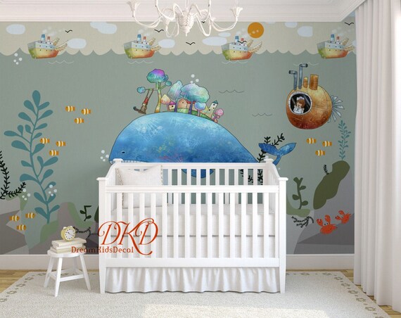 Baby boy nursery murals 2025