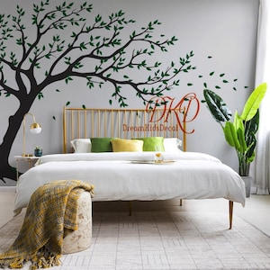 Tree Wall Decal Nursery Wall Decal Living room Tree Wall Decals - Large blowing tree wall art for Kids room wall decal