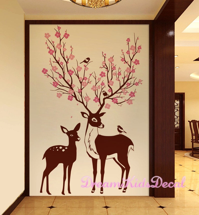 deer wall decals deer decal nursery wall decal baby deer | etsy